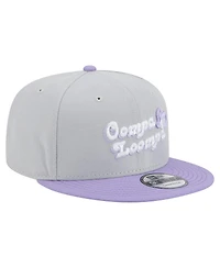 New Era Men's Gray/Light Purple Willy Wonka and the Chocolate Factory Two-Tone 9FIFTY Snapback Hat