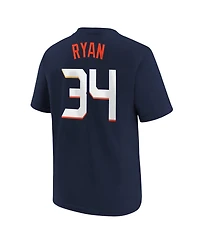 Nike Big Boys and Girls Nolan Ryan Navy Houston Astros Fuse City Connect Name Number T-Shirt
