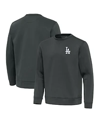 Antigua Men's Pewter Los Angeles Dodgers Relevant Lightweight Pullover Sweatshirt