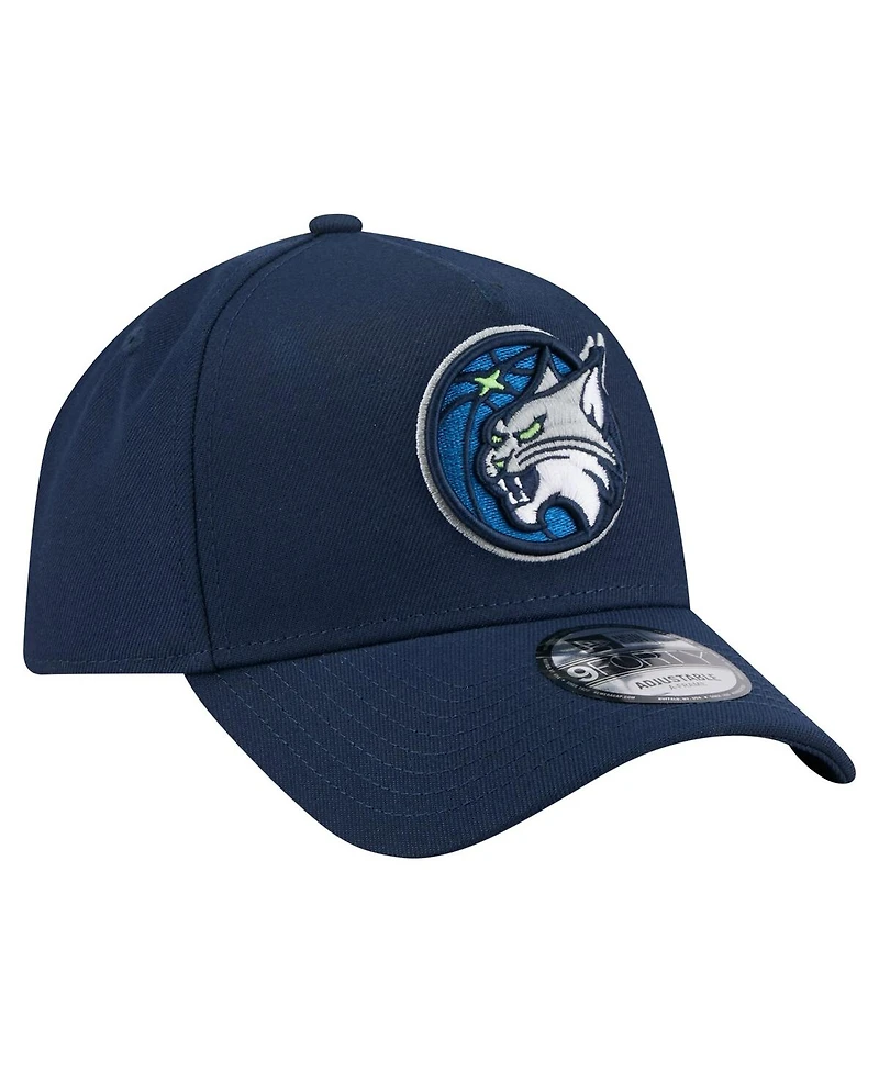 New Era Men's Navy Minnesota Lynx Core Logo A-Frame 9FORTY Adjustable Hat