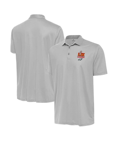 Antigua Men's White/Gray Philadelphia Eagles Super Bowl Lix Champions Rings Polo Shirt