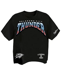 Two Hype Men's Black Oklahoma City Thunder Drip Dime Collection Premium T-Shirt