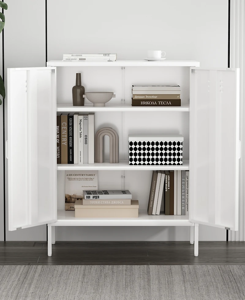 Manhattan Comfort Naomi 31.5" Modern 3-Shelf Accent Cabinet