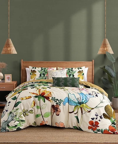 Bebejan Radiance Bedding 100% Cotton Sateen 5 Piece Queen Size Reversible Comforter Set