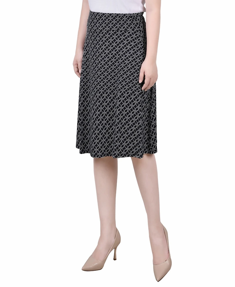 Ny Collection Petite Wide Waisted Knee Length Skirt