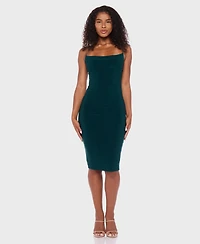 B Darlin Juniors' Sleeveless Square Neck Midi Dress