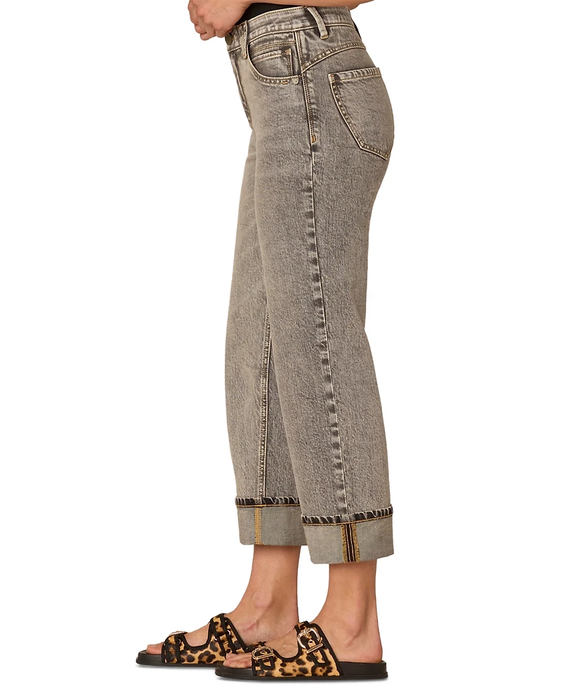 Democracy Petite "Ab" Solution High Rise Cropped Boyfriend Jeans