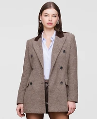 Avec Les Filles Women's Double-Breasted Blazer Coat