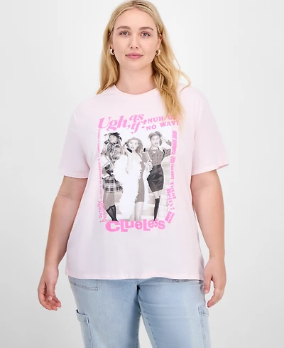 Love Tribe Trendy Plus Clueless Crewneck Drop-Shoulder Tee