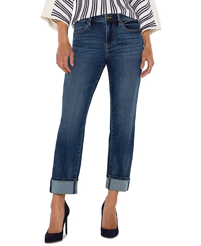 Liverpool Los Angeles Petite Marley Cuffed Girlfriend Jeans