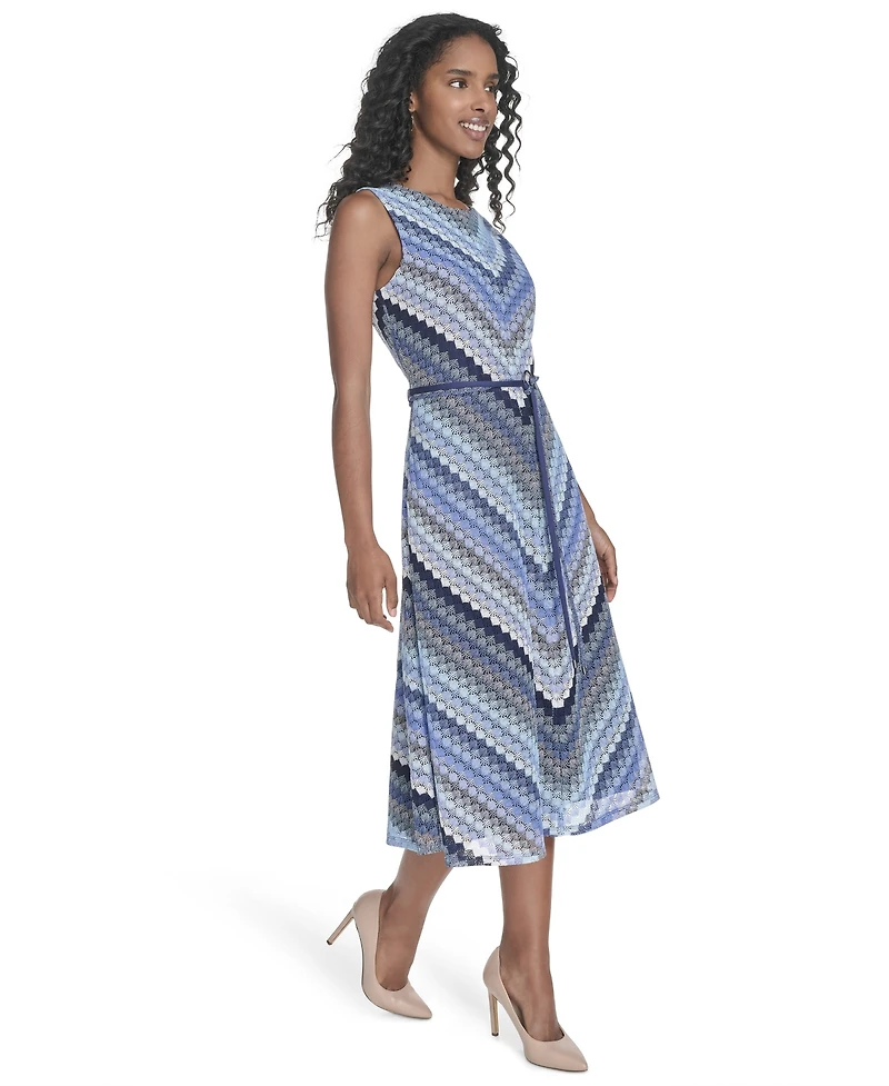 Jessica Howard Women's Sleeveless Lace Midi Dress