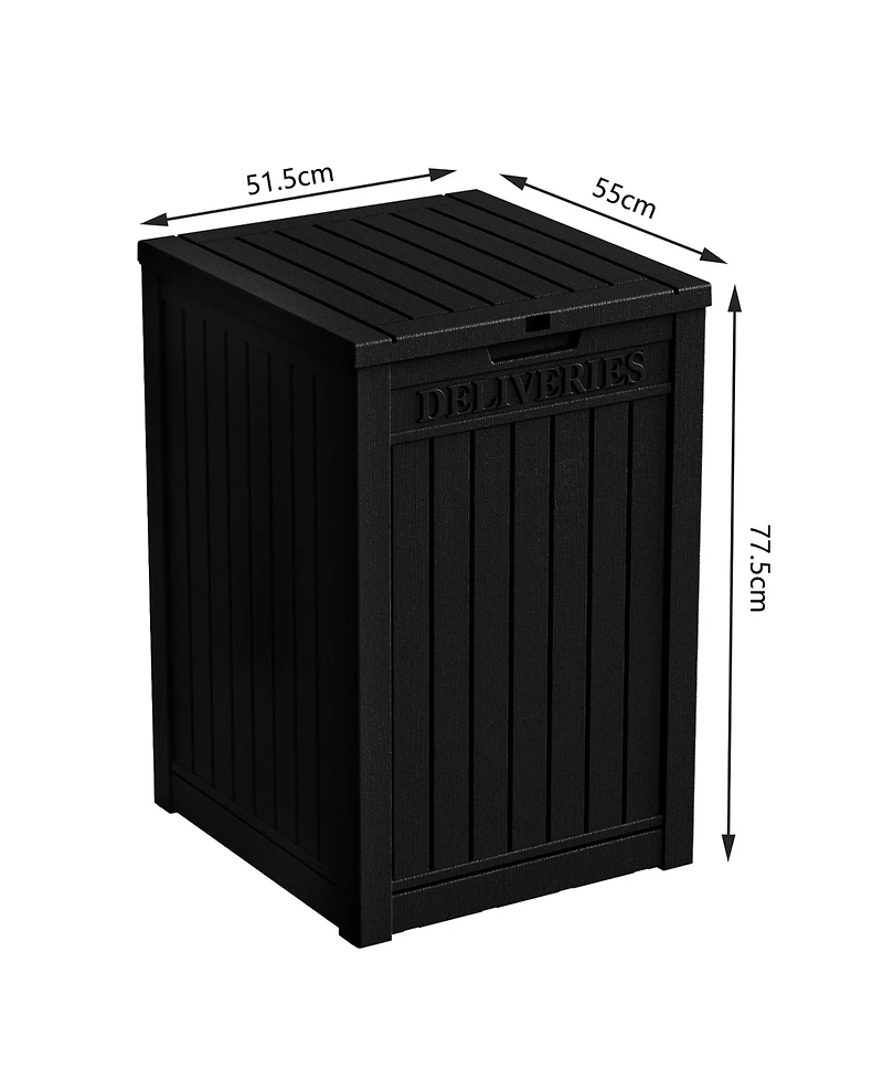 31 Gallon Resin Outdoor Patio Storage Deck Garden Box with Side Handles