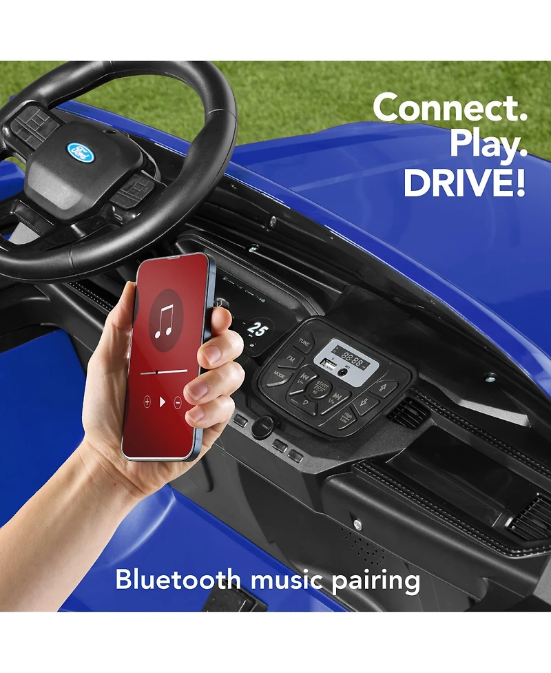 Best Choice Products Kids 24V Ride On Truck Officially Licensed Ford Lightning w/ Remote, Led Lights, 2 Speeds