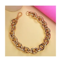 Sohi Women's Gold Metallic Chainlink Necklace
