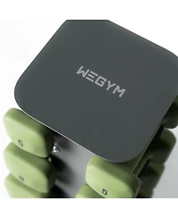 WeGym SafeGrip Dumbbells Full Set with Dark Rack