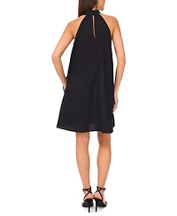 CeCe Women's Cotton Printed Halter Short Shift Dress