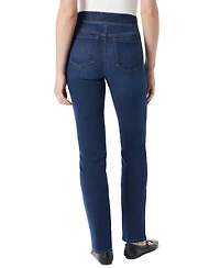 Gloria Vanderbilt Petite Amanda High Rise Pull-On Slim Straight Leg Jeans