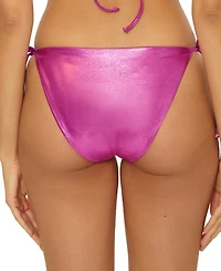 Becca Women's Liquid Metal Side-Tie Bikini Bottoms