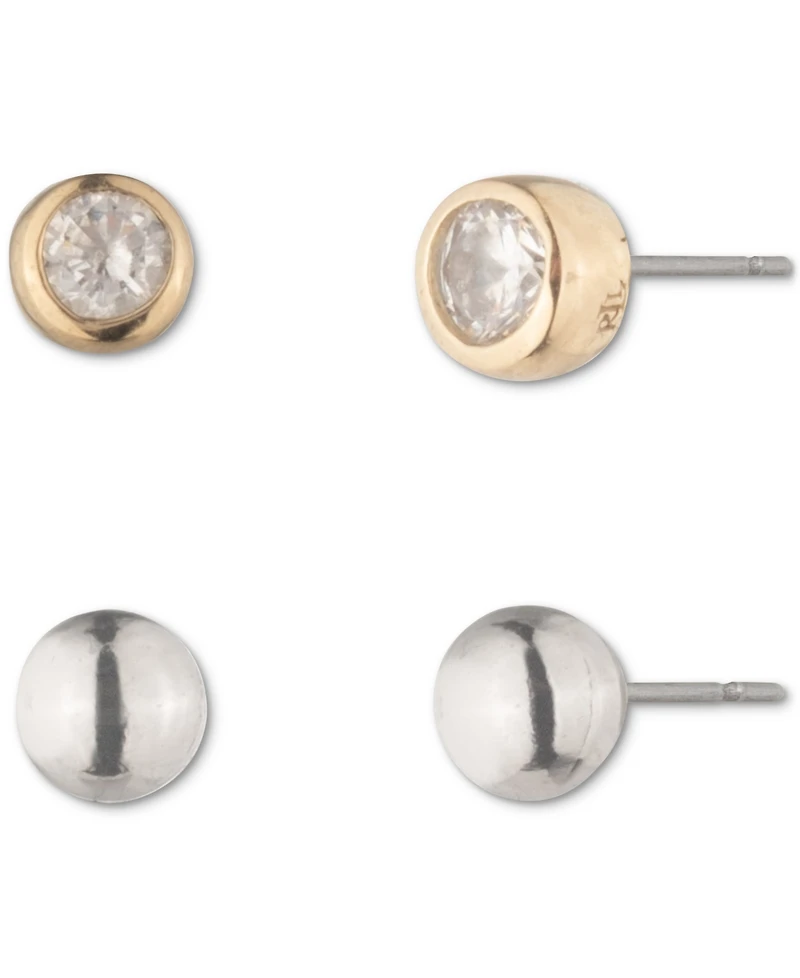 Lauren Ralph Lauren Two-Tone Stud Earrings Set
