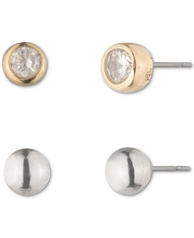 Lauren Ralph Lauren Two-Tone Stud Earrings Set