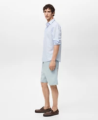 Mango Men's Denim Relaxed-Fit Bermuda Shorts