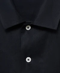 Mango Men's Linen Lightweight Overshirt
