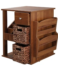 Gallerie Decor 24" Manufactured Wood Revolving Side Table