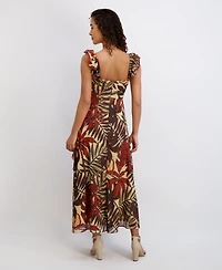 Siena Women's Sleeveless Chiffon A-Line Dress