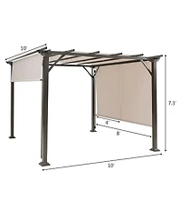 10' x 10' Metal Frame Patio Furniture Shelter