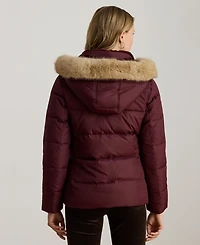 Lauren Ralph Lauren Women's Faux-Fur-Trim Collared Puffer Coat