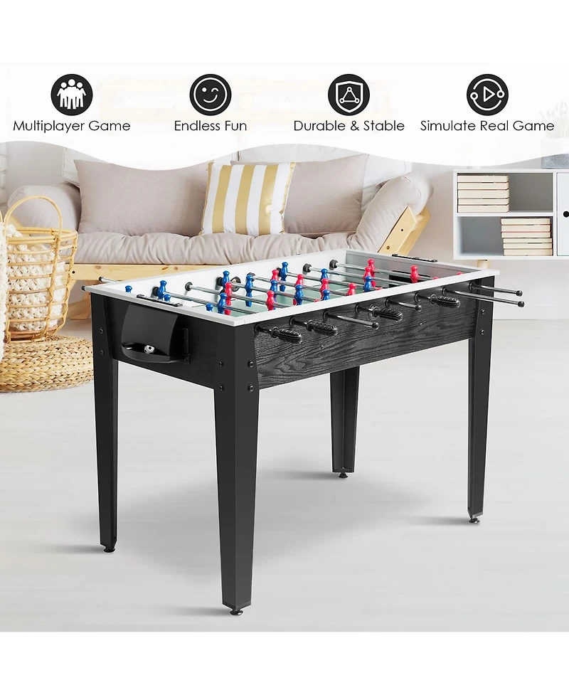 48" Competition Sized Home Recreation Wooden Foosball Table