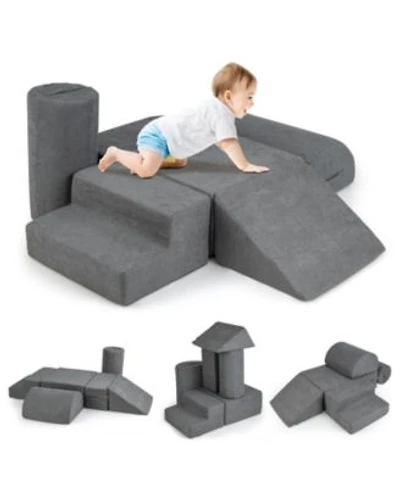 6 Piece Baby Climbing Blocks With 30d High Density Foam Carrying Handles