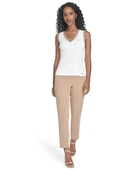 Tommy Hilfiger Women's Sleeveless Tipped Sweater