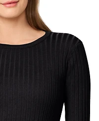 Melissa Paige Women's Crewneck Ribbed-Knit Sweater