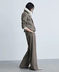 Mango Women's Crop Suit Blazer