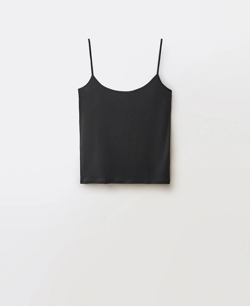 Mango Women's Thin Straps Silk Top