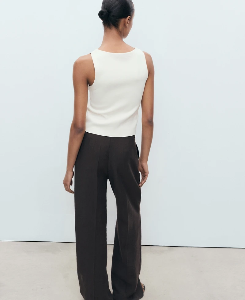 Mango Women's Openwork Details Embroidered Top