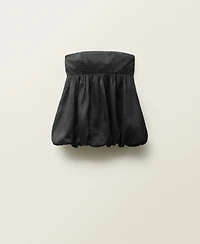 Mango Women's Balloon-Effect Ramie Top