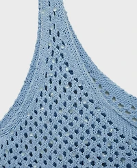 Mango Women's Rhinestone Detail Knitted Top