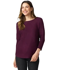 Melissa Paige Women's Boat-Neck Diamond-Knit Dolman-Sleeve Sweater