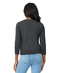 Melissa Paige Women's V-Neck 3/4-Sleeve Cardigan