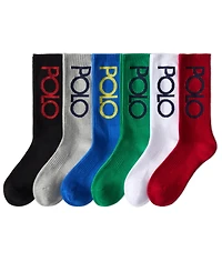 Polo Ralph Lauren Men's 6-Pk. Logo Crew Socks