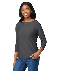 Melissa Paige Women's Boatneck Button-Back Dolman-Sleeve Sweater
