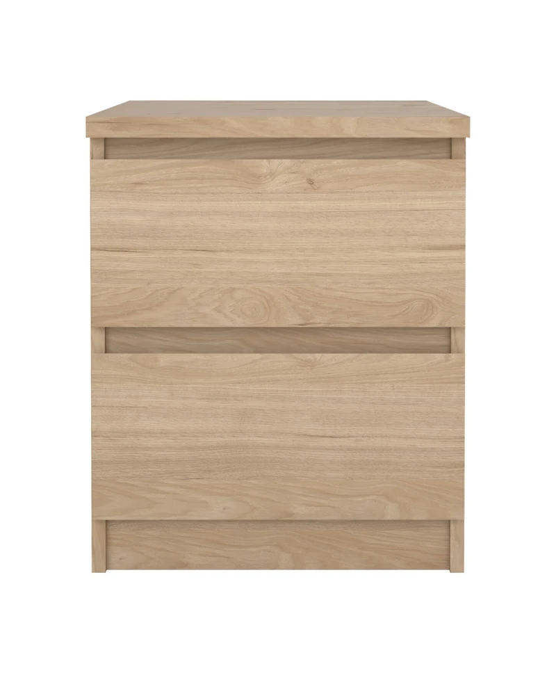 Tvilum 19.49" Wood 2 Drawer Nightstand