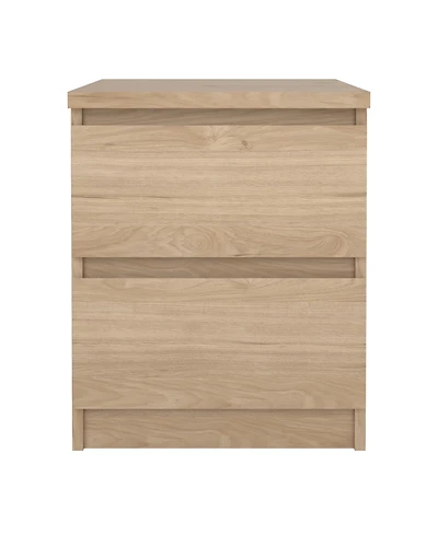 Tvilum 19.49" Wood 2 Drawer Nightstand