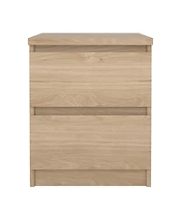 Tvilum 19.49" Wood 2 Drawer Nightstand