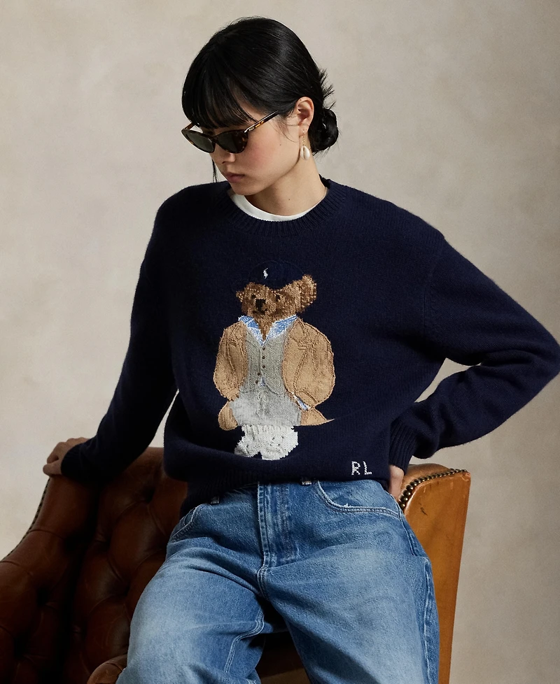Polo Ralph Lauren Women's Bear Wool-Cashmere-Blend Sweater