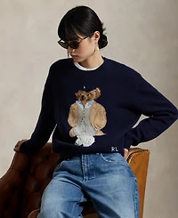 Polo Ralph Lauren Women's Bear Wool-Cashmere-Blend Sweater