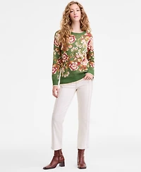 Liverpool Los Angeles Women's Printed Crewneck Long-Sleeve Sweater