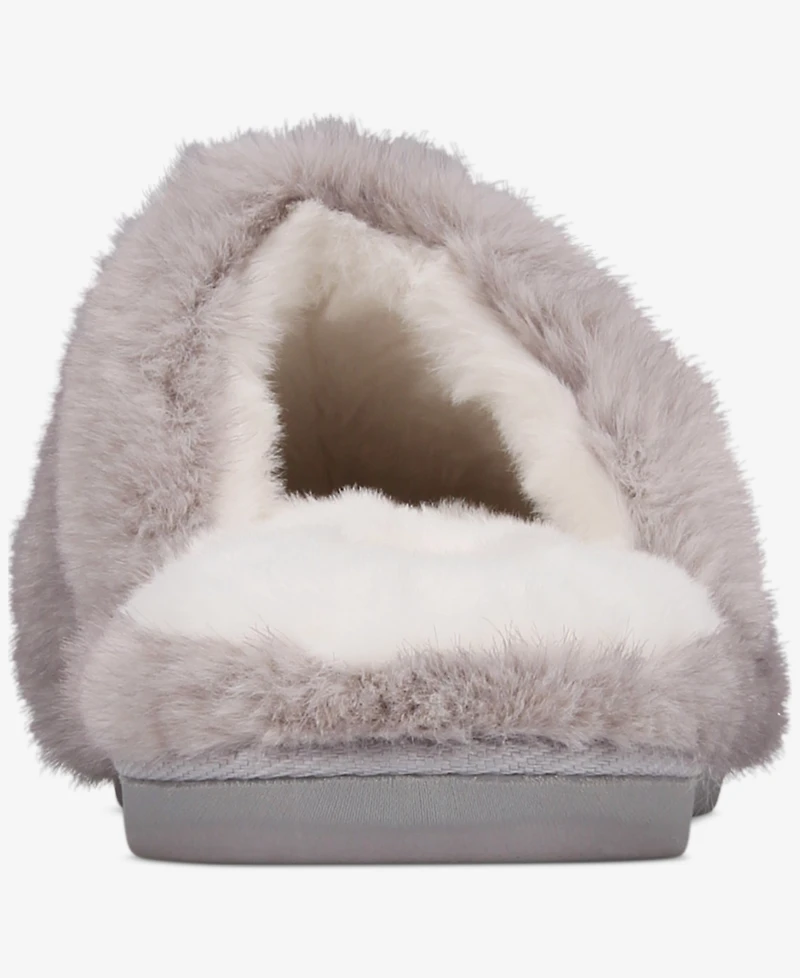 State of Day Women's Boxed Two-Tone Faux-Fur Slide Slippers, Macy's Exclusive